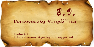 Borsoveczky Virgínia névjegykártya